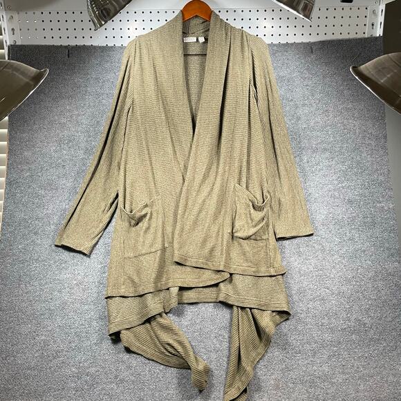 Logo by Lori Goldstein Cardigan Sweater Women's Plus 2X Brown Open Front - Picture 1 of 11